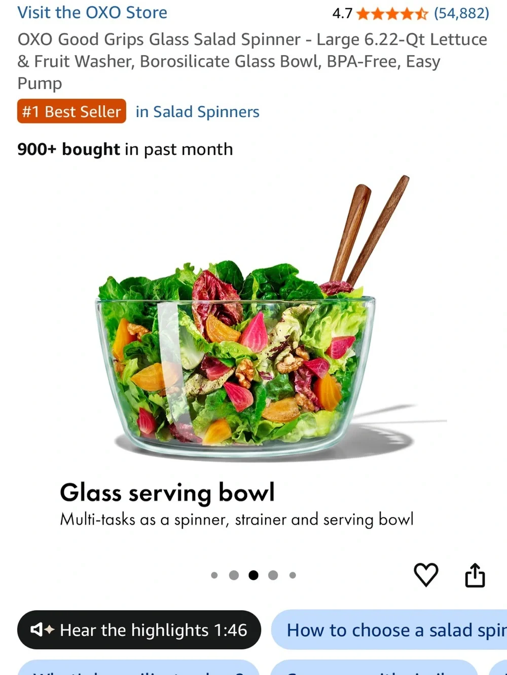 Oxo glass bowl